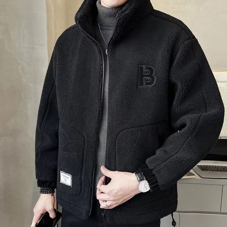 Men's Large Synthetic Fur Jacket (Fashionable and Warm)