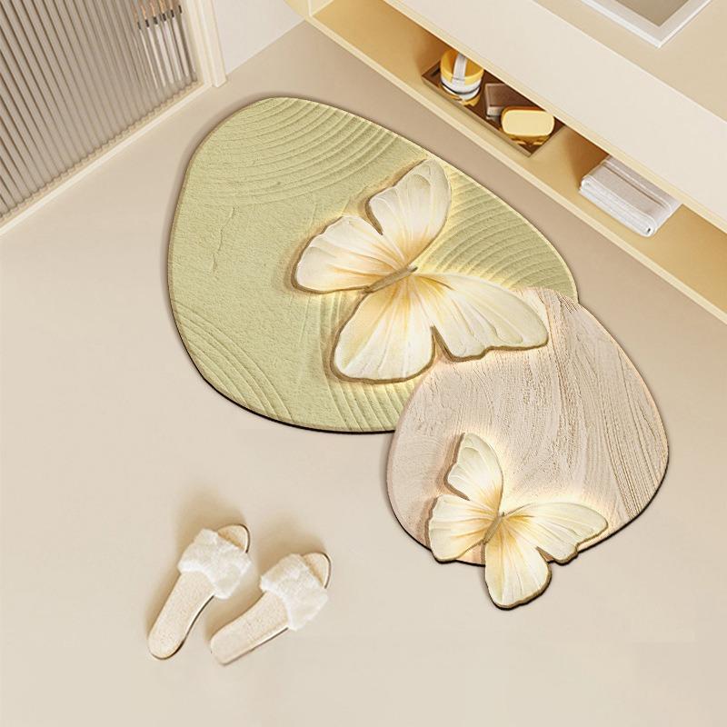 3D Butterfly Non-Slip Absorbent Floor Mat Rug