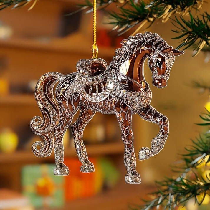 🔥🎁Handmade Horse Christmas Ornament(2D)