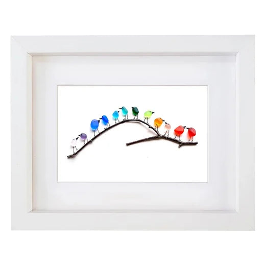 Sea Glass Birds Decor Coastal Love Notes