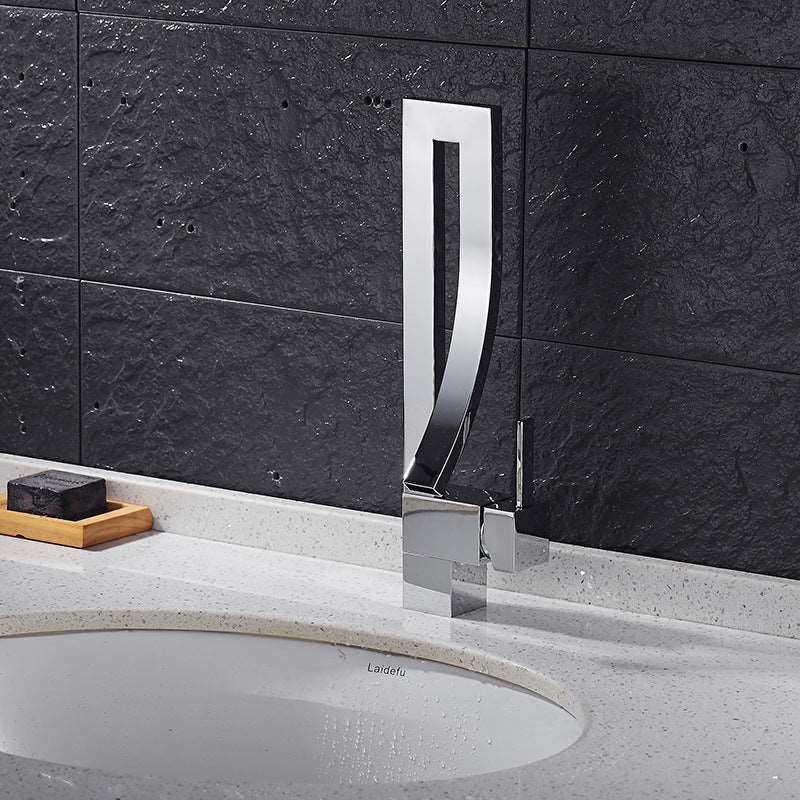 Modern Bathroom Sink Taps Bath Basin Mixer Tap Solid Brass Monobloc Faucet