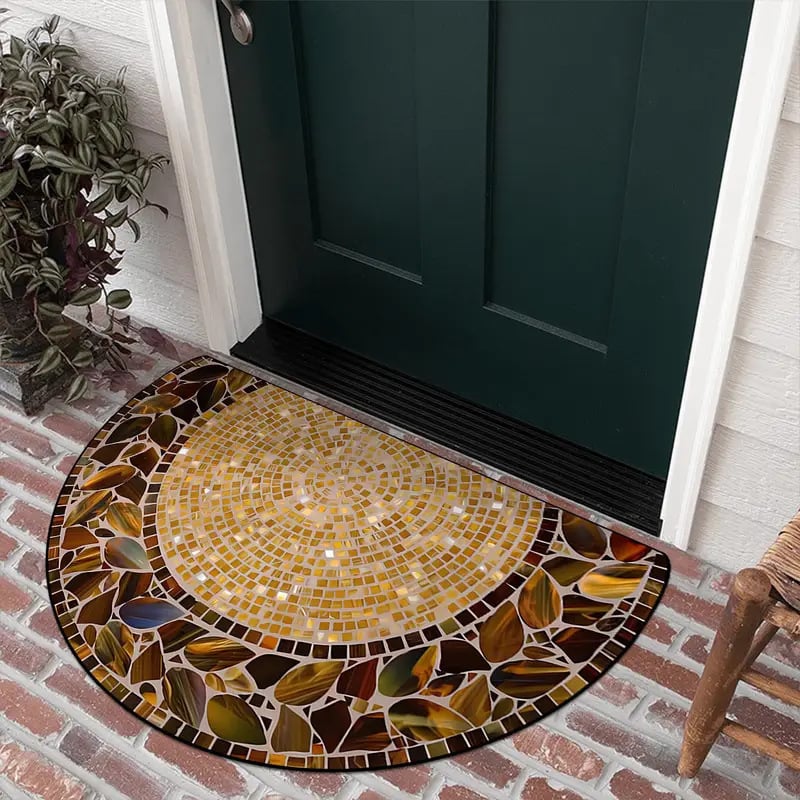 💖Boho Style Semicircular Door Mat - Non Slip Soft Floor Carpet