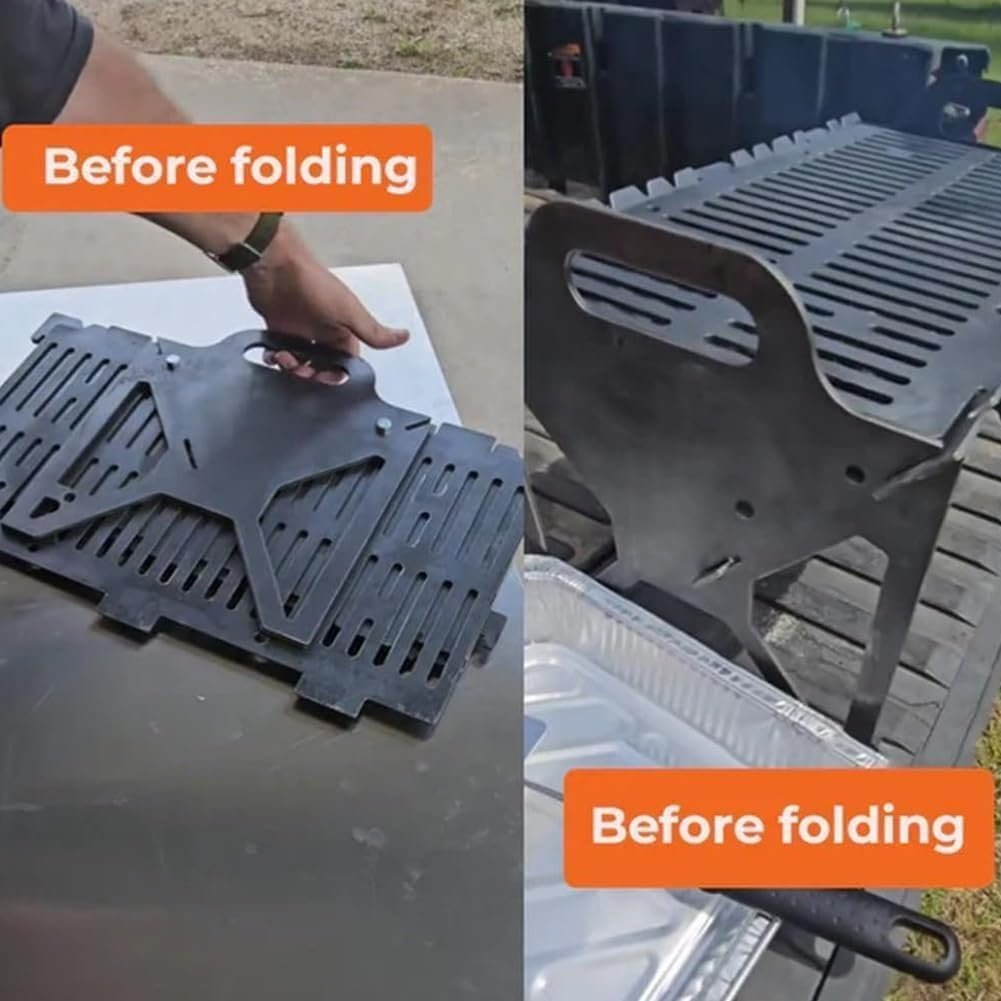 Collapsible BBQ Grill for Easy Storage Steel