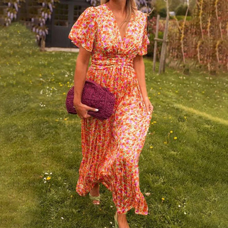 Cute vintage floral dress for women