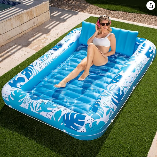 Inflatable Tanning Pool Lounger Float for Adults