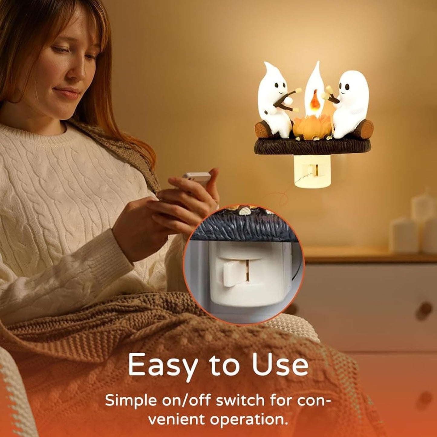 🔥Halloween Hot Sale 49% OFF👻-Campfire Ghost Nightlight