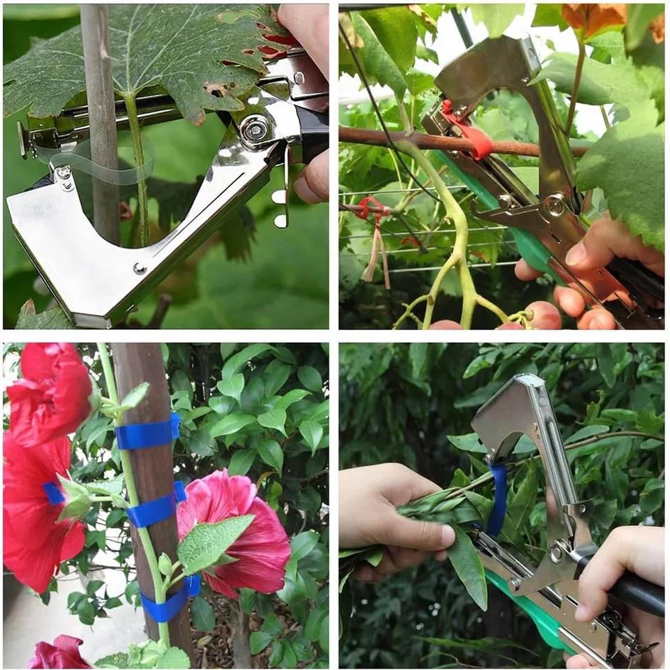 Garden plant tying machine