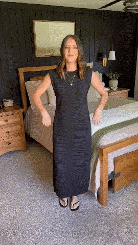 women's casual loose split wrinkle free maxi dress
