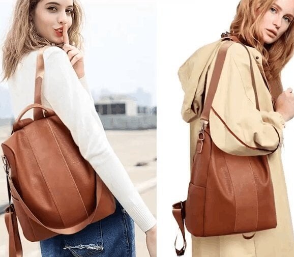 🔥 Limited Leather Ladies Anti-theft Backpack