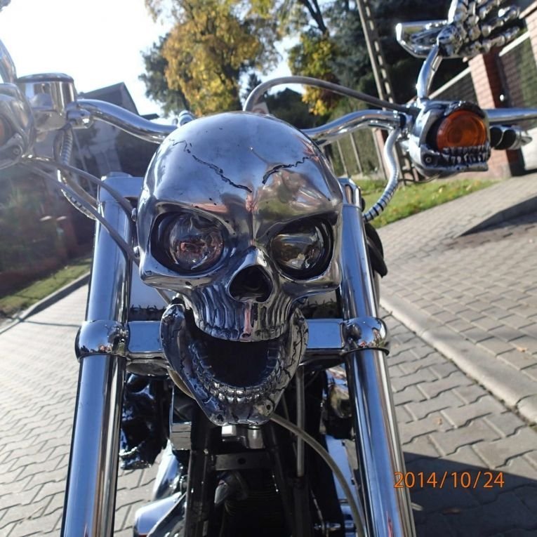 (Upgraded Version) Motorcycle Skull Headlamp Universal Headlamp LED Motorcycle