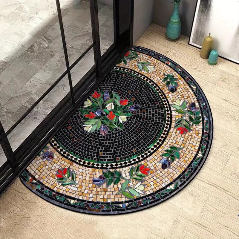 💖Boho Style Semicircular Door Mat - Non Slip Soft Floor Carpet