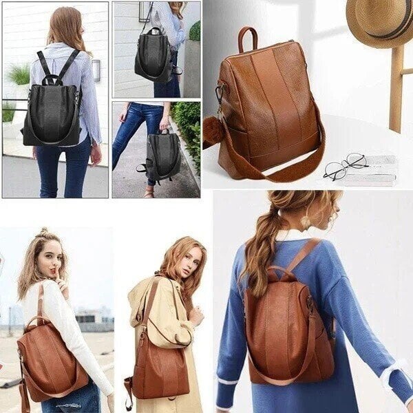 🔥 Limited Leather Ladies Anti-theft Backpack