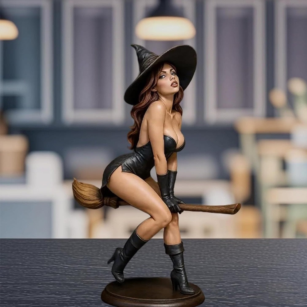 "Spellbound Beauty" – Sexy Witch Bookshelf Figurine