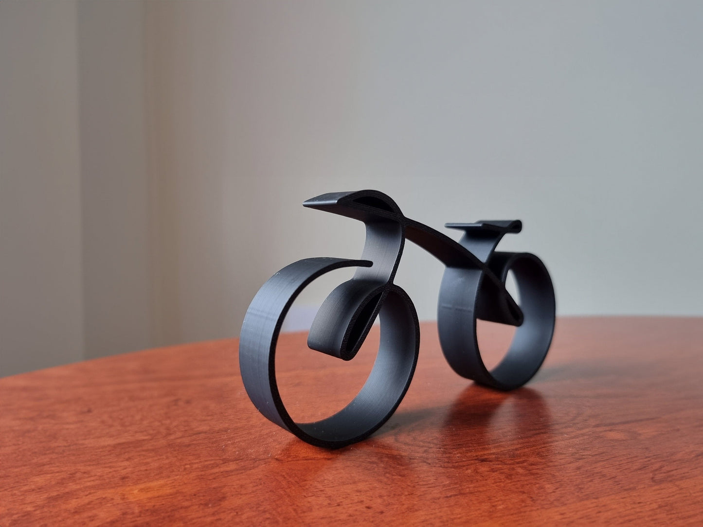 Elegant minimalist bicycle sculpture wireframe style