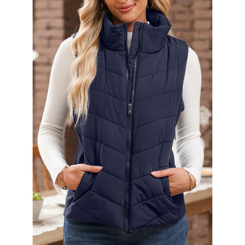 ⏰Puffer Vest Women Sleeveless Zip Up Outerwear