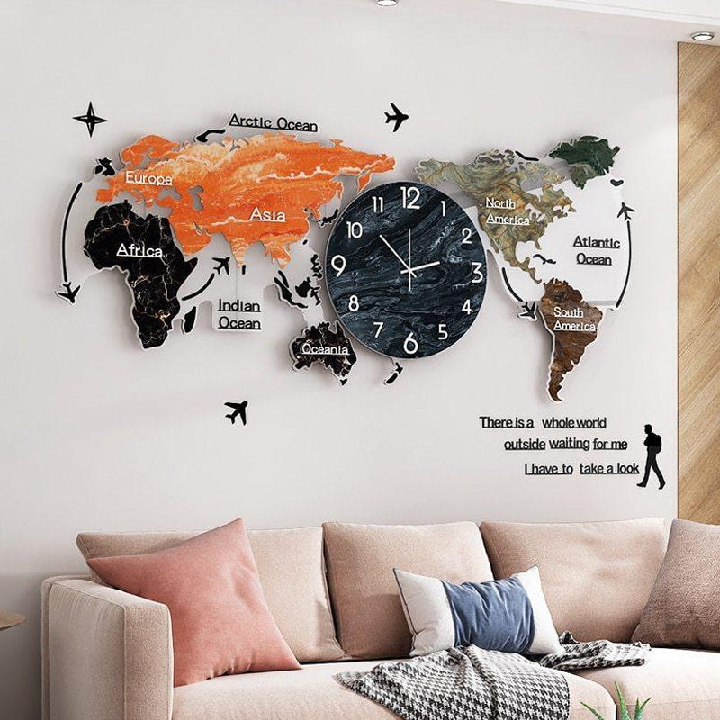 Art Map Wall Clock