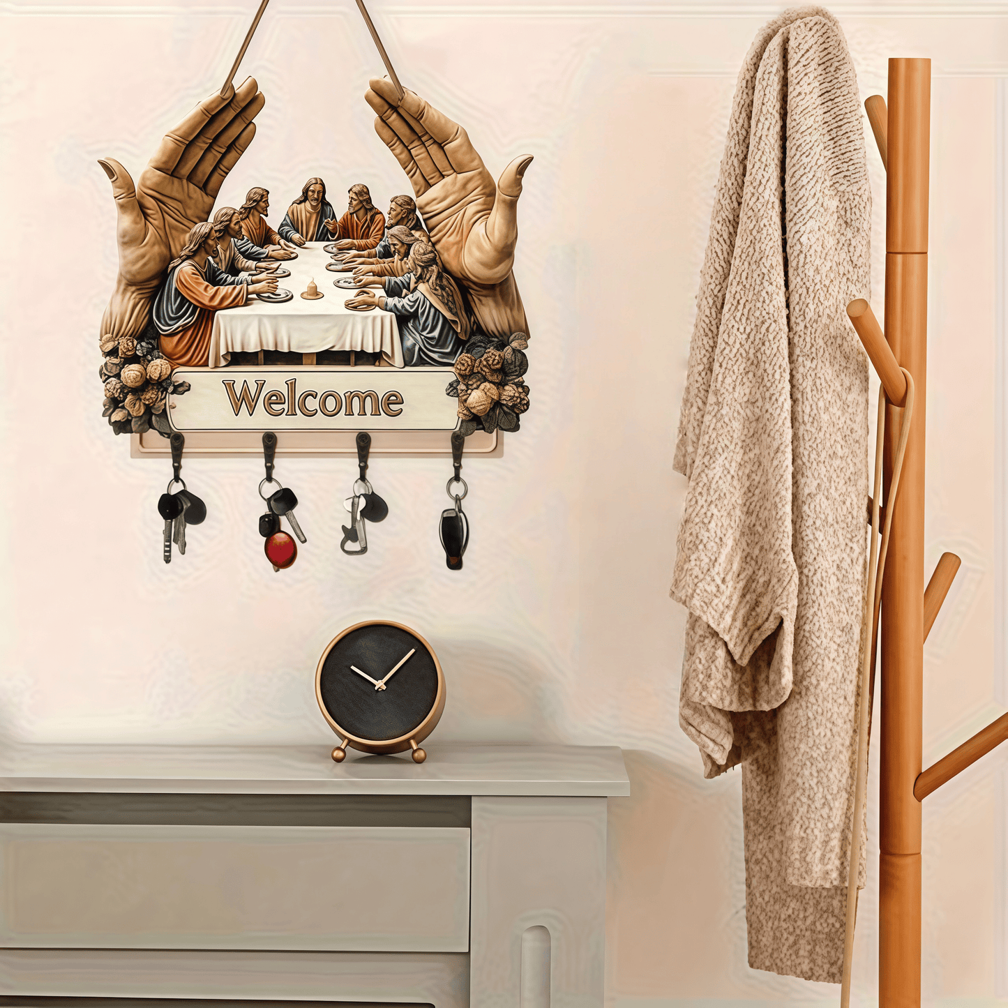 🙏 Jesus and Disciples Wall Art Keychain