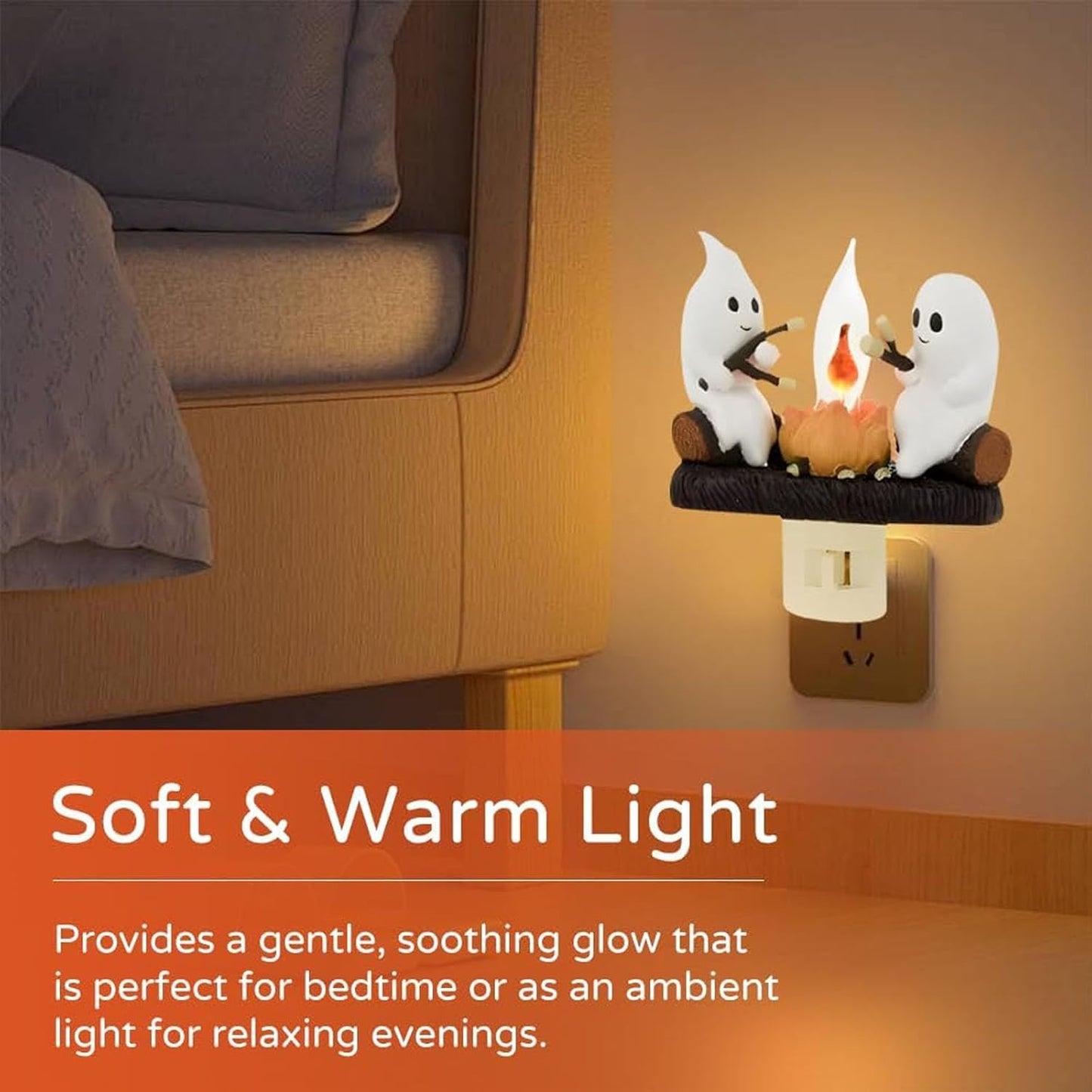 🔥Halloween Hot Sale 49% OFF👻-Campfire Ghost Nightlight