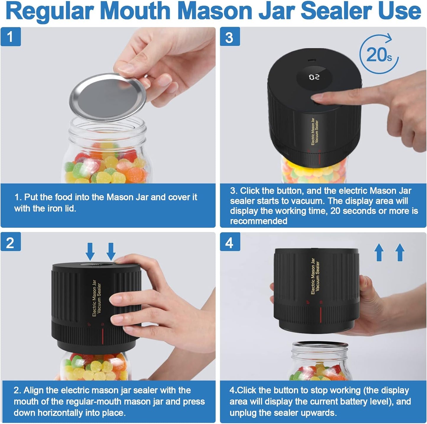 🎄Christmas Sale🎅Electric Vacuum Sealer For Mason Jars