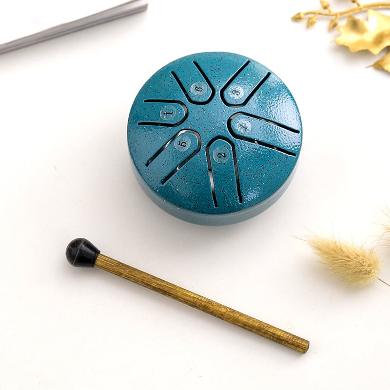 MINI STEEL TONGUE DRUM 3 INCH SOUND HEALING DRUM KIT