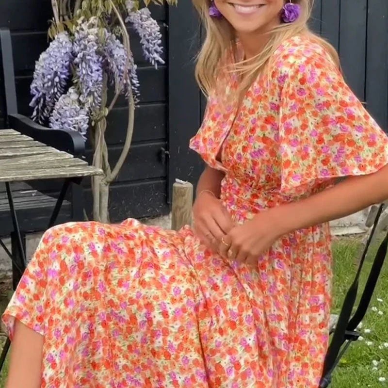 Cute vintage floral dress for women