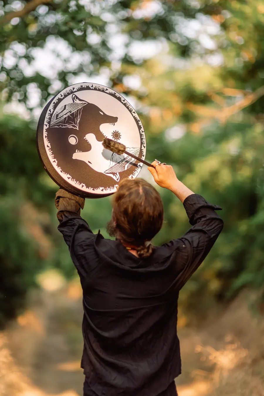 VEGAN SHAMAN DRUM "OWL SOUL", HEALING SOUND THERAPY