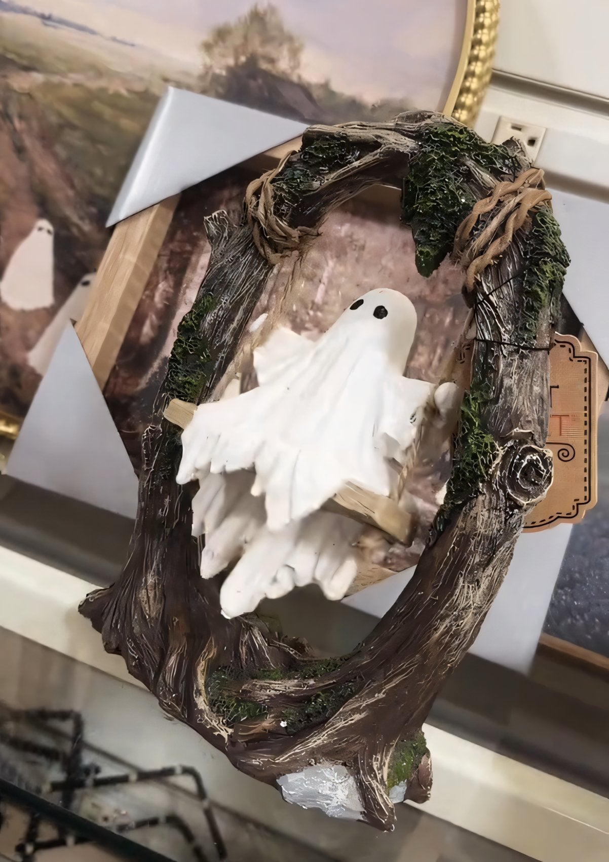 2025 Swinging Shadows: Ghost on a Tree Swing