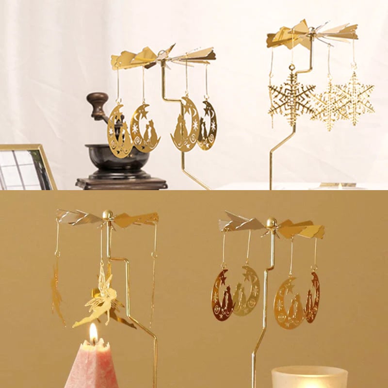 Romantic rotating candle holder