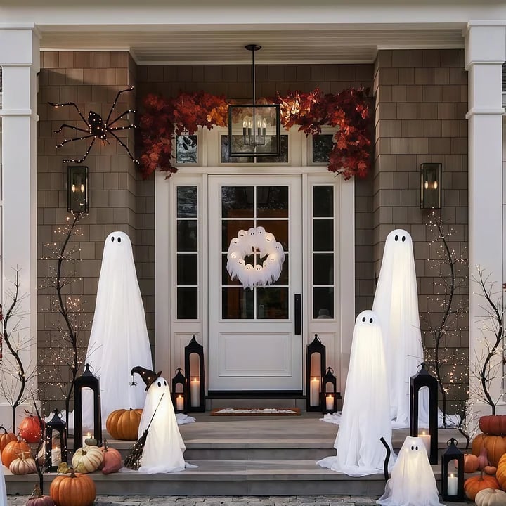 🎃2025 Halloween Hot Sale 49% OFF💥Ghosts Wreath🎁BUY MORE SAVE MORE