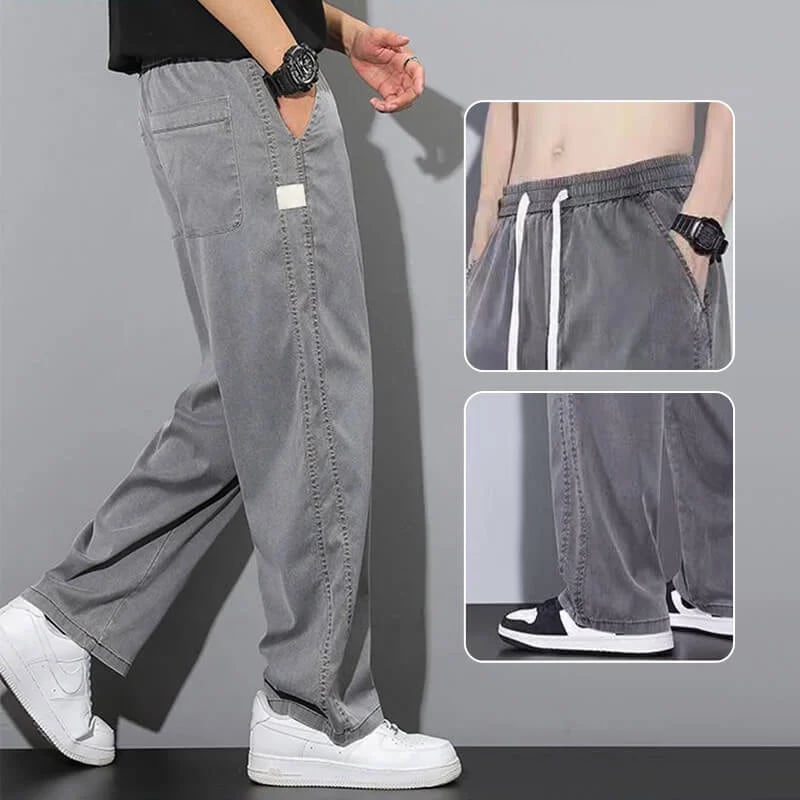 Men's Tencel Breathable Wide-leg All-Match Casual Pants-BUY 2 FREE SHIPPING