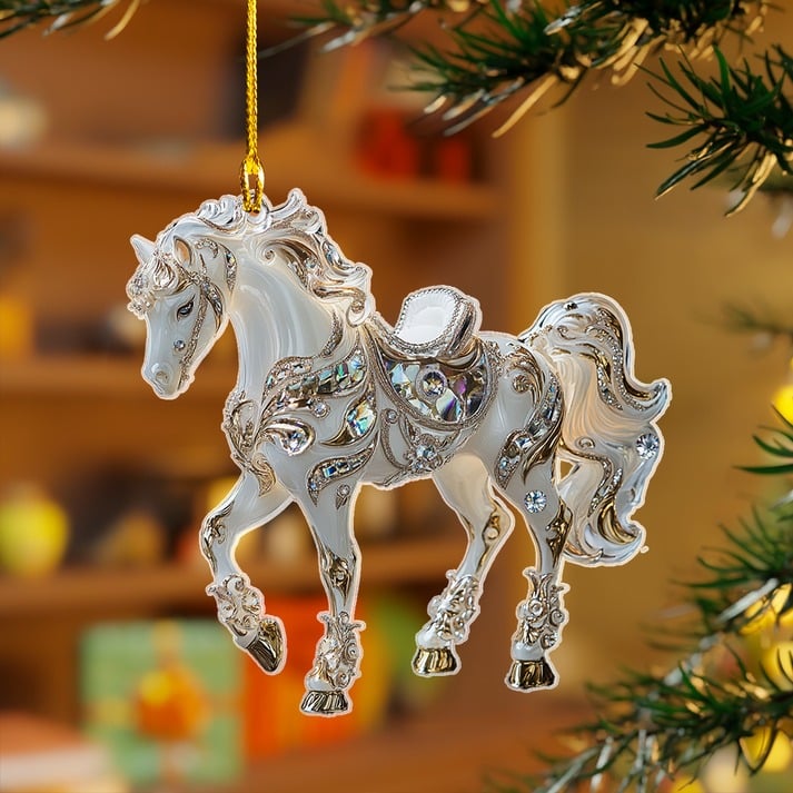 🔥🎁Handmade Horse Christmas Ornament(2D)