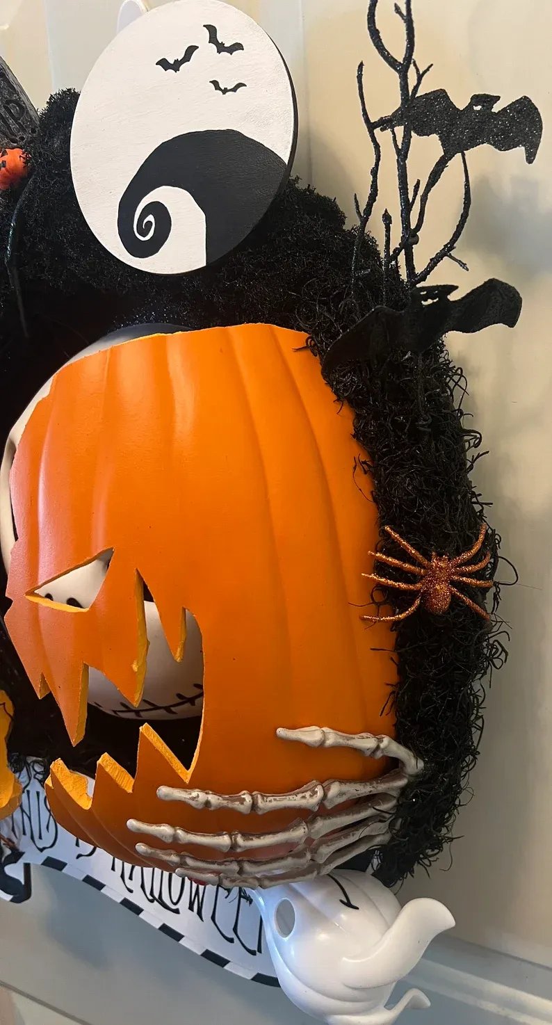 ⏰💀Nightmare Pumpkin Wreath🎃