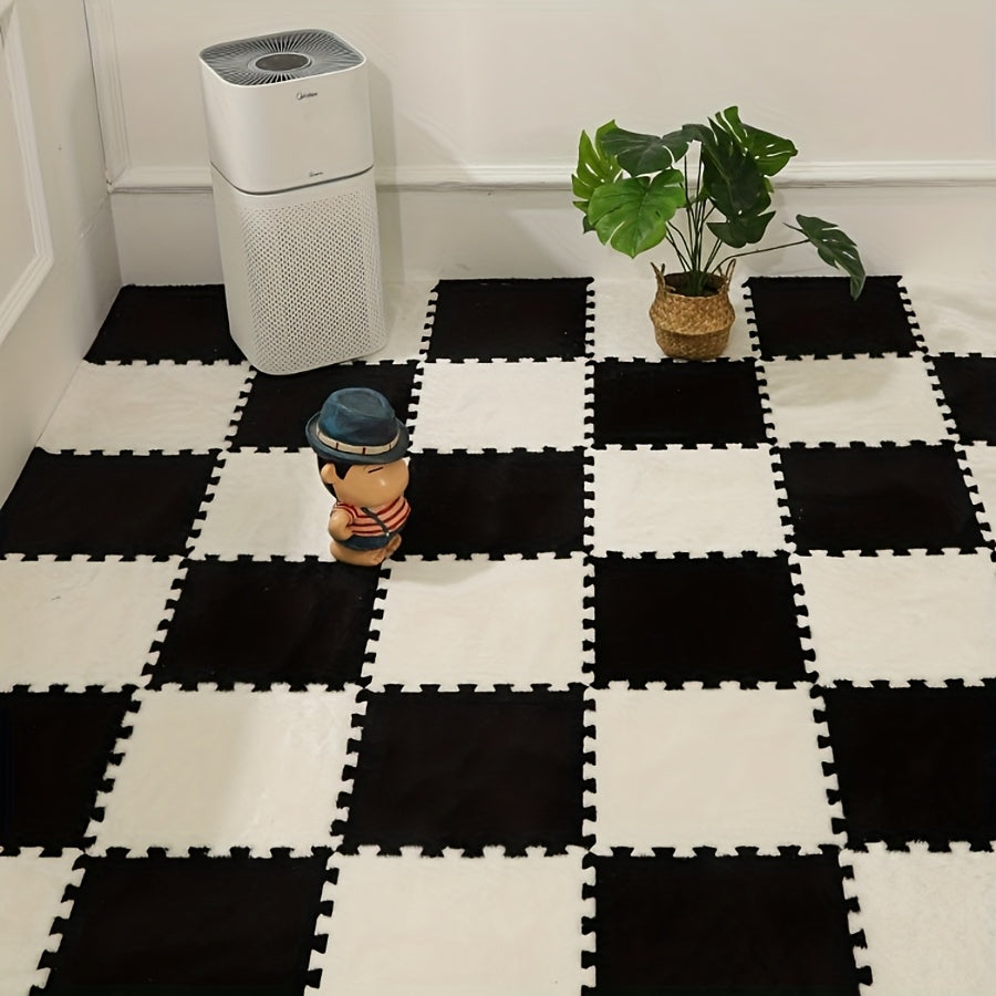 Spliced suede carpet