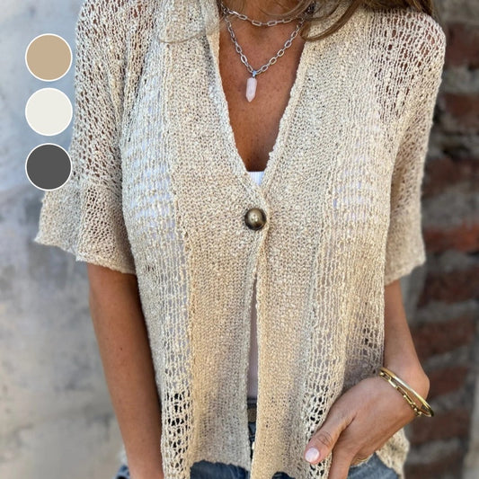 [S-3XL]👚Knitted hollow cardigan
