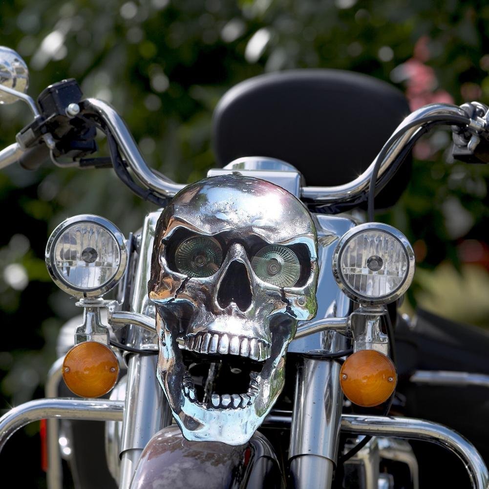 (Upgraded Version) Motorcycle Skull Headlamp Universal Headlamp LED Motorcycle