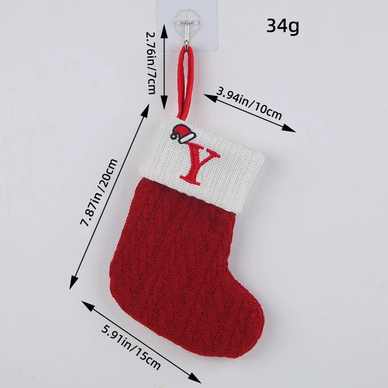 🎅Christmas Sale 49% OFF-🧦Personalized letter knitted Christmas stocking fireplace ornament
