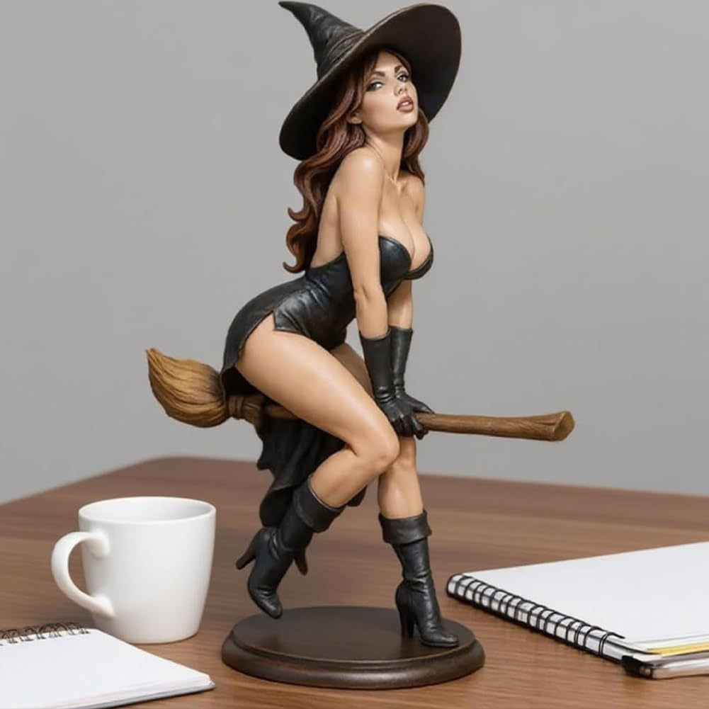 "Spellbound Beauty" – Sexy Witch Bookshelf Figurine