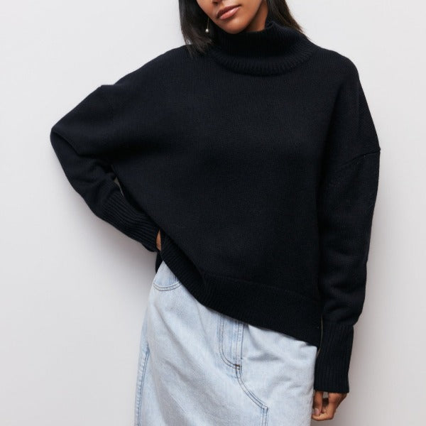 Turtleneck sweater knitted