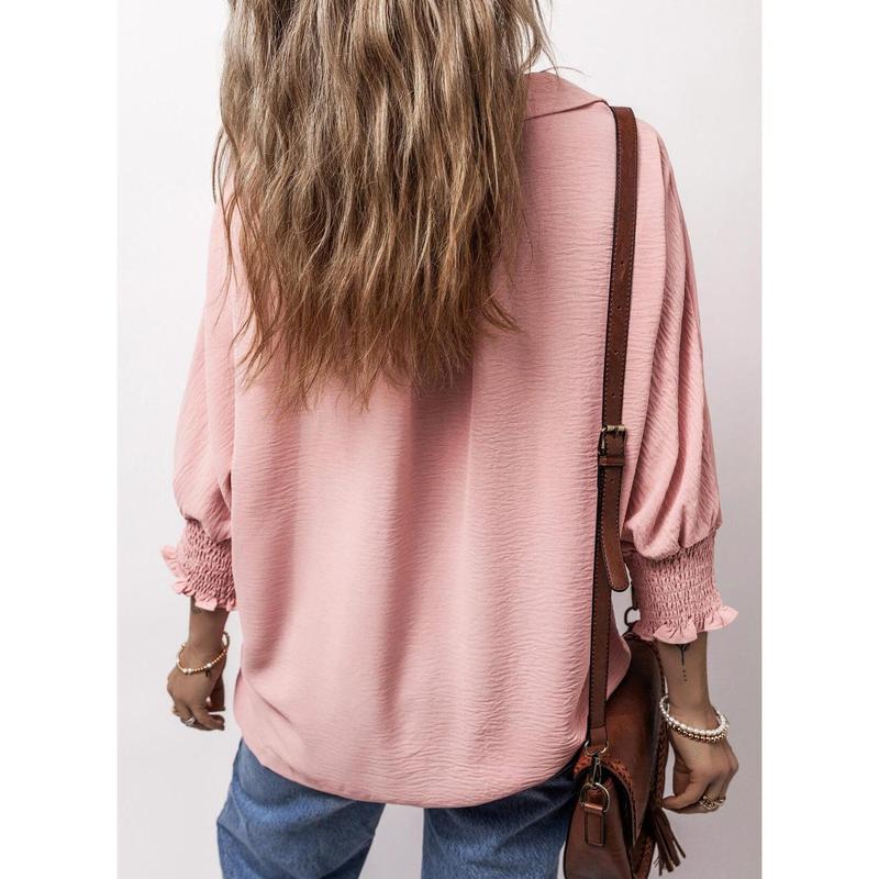 Womens Tunic Tops V Neck Casual Loose 3/4 Sleeve Shirts Dressy Blouses Tops Overiszed T Shirts