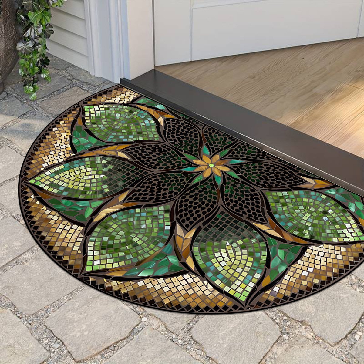 💖Boho Style Semicircular Door Mat - Non Slip Soft Floor Carpet