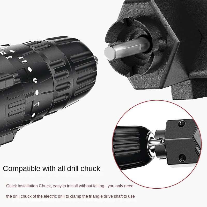 ELECTRIC DRILL MODIFIED TO ELECTRIC CHAINSAW DRILL ATTACHMENT