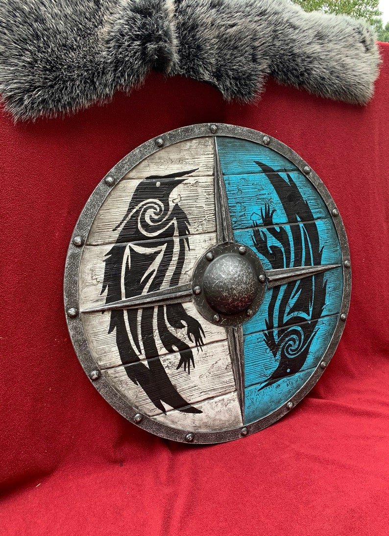 Battle Damaged Viking Wooden Shield 30CM