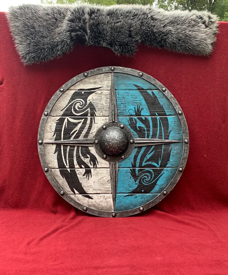 Battle Damaged Viking Wooden Shield 30CM