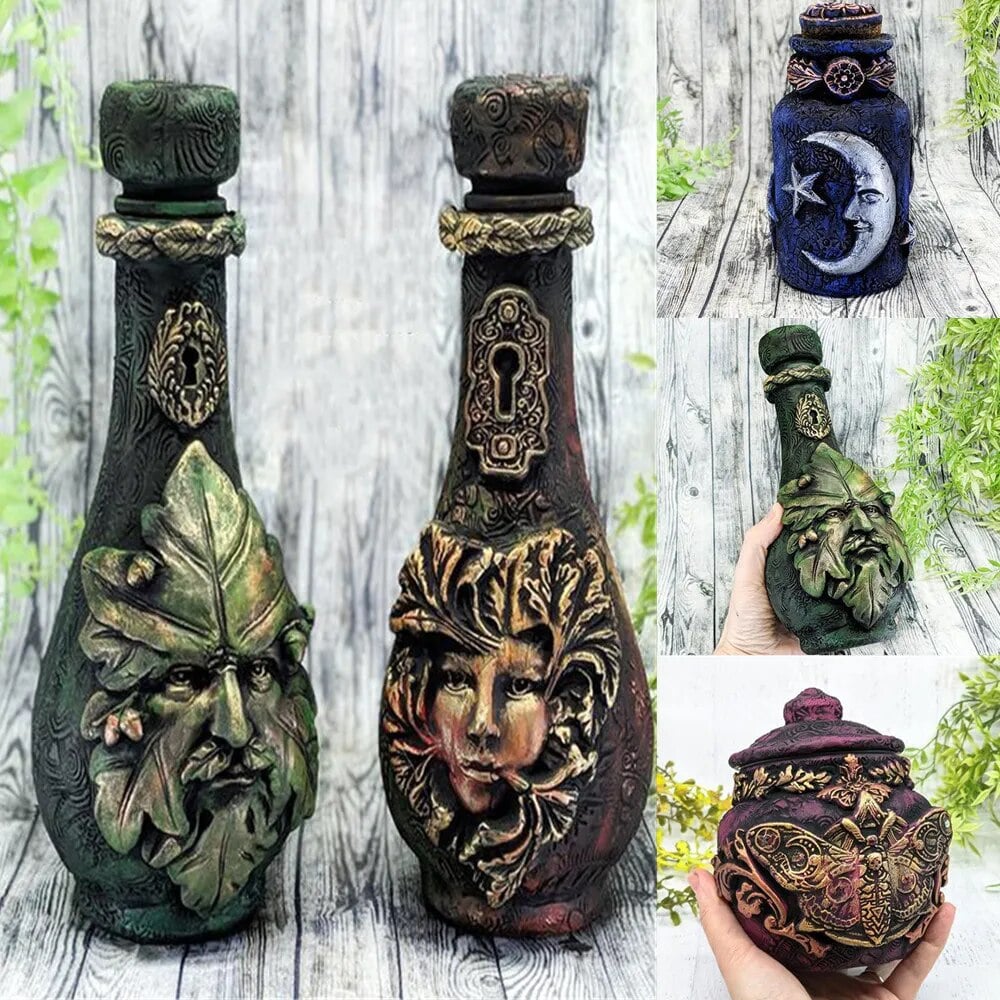 🦋Handmade Witchcraft Sculpture Potion Bottle