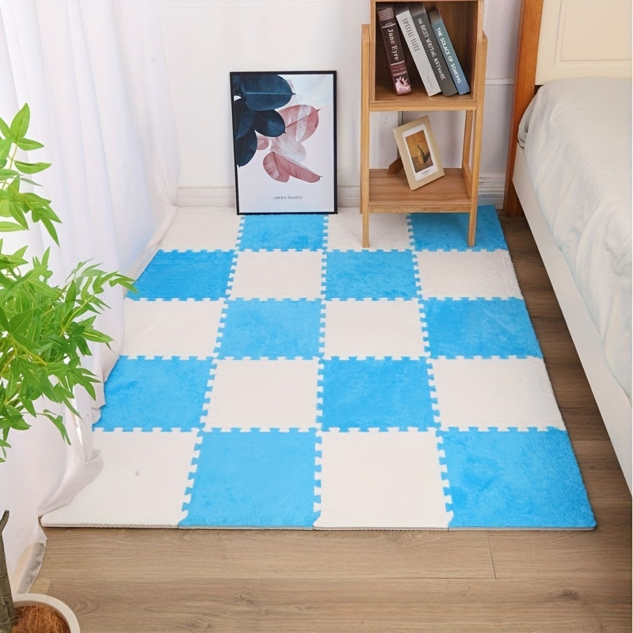 Spliced suede carpet