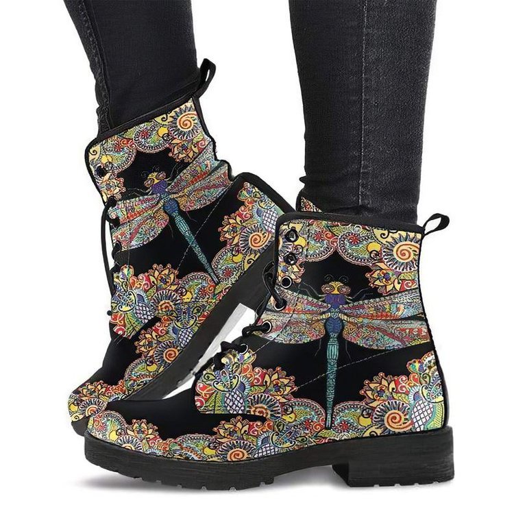 PRINTING STYLE SKULL MARTIN BOOTS FOR MEN AND WOMEN