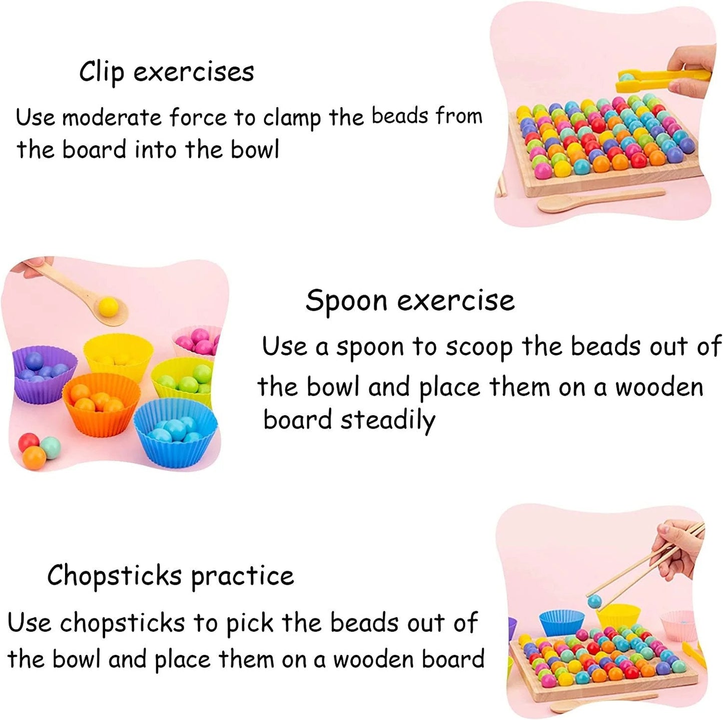 Wooden Board Bead Game