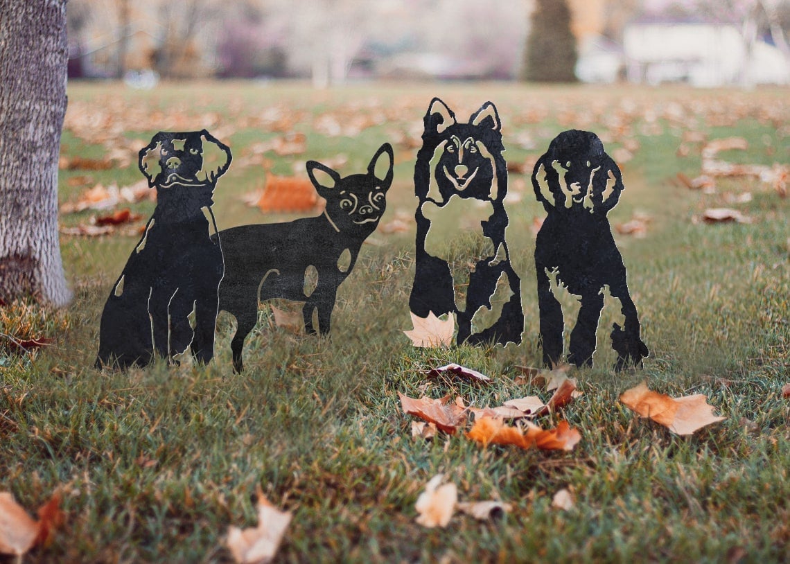 Shetland Sheepdog Metal Silhouette