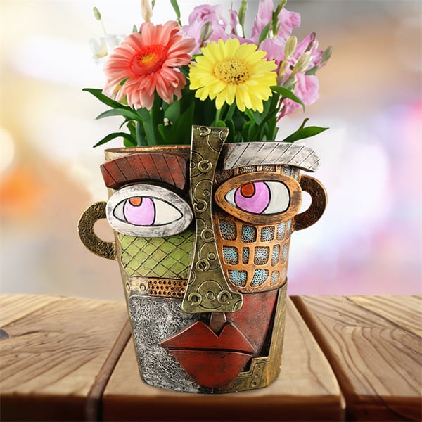 Handmade Brutalist Abstract Beauty Face Flower Pot - Buy two and get free shipping!