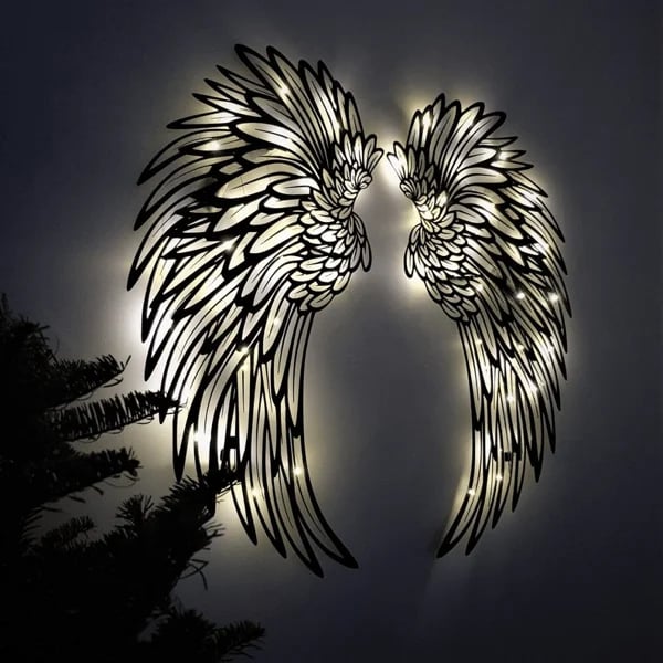 ✨1 PAIR ANGEL WINGS METAL WALL ART WITH LED LIGHTS-🎁GIFT TO HER